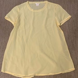 Joe fresh yellow sheer blouse